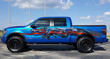 Load image into Gallery viewer, 3D Dragons racing stripes vinyl side graphics, Lizard full color car side graphics, Dragon car vinyl design, Lizard car side wrap