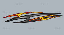 Load image into Gallery viewer, Tribal Car Wrap Racing Stripes Decal, Car Side, Auto Vinyl Decal, Large Car Decal, Great 3D Car Decal, One Part Mirrored, Tribal car sticker