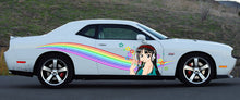 Load image into Gallery viewer, Manga decal, Anime Car Stickers, Japanese Livery, Large Size Color Anime Car Decals, Anime Girl Tattoo Car, Japan Character Side Car Wrap