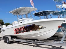 Load image into Gallery viewer, 3D US Flag Boat Graphics Ripped Metal Full Color Speed Boat Vinyl Design, US eagle Cigar Boat Wrap Yacht Vinyl, Watercraft Sticker Design