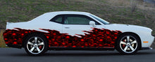 Load image into Gallery viewer, Tribal skulls street racing graphic decal, Sculls Car vinyl sticker, Sculls Car racing stripes, Cool Stickers for Sport Cars