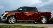 Load image into Gallery viewer, Scull Ripped Metal Car Vinyl Sticker, Scull Car Vinyl Side Graphics, Full Color Car Side Graphics, Tribal skulls racing stripes Decal