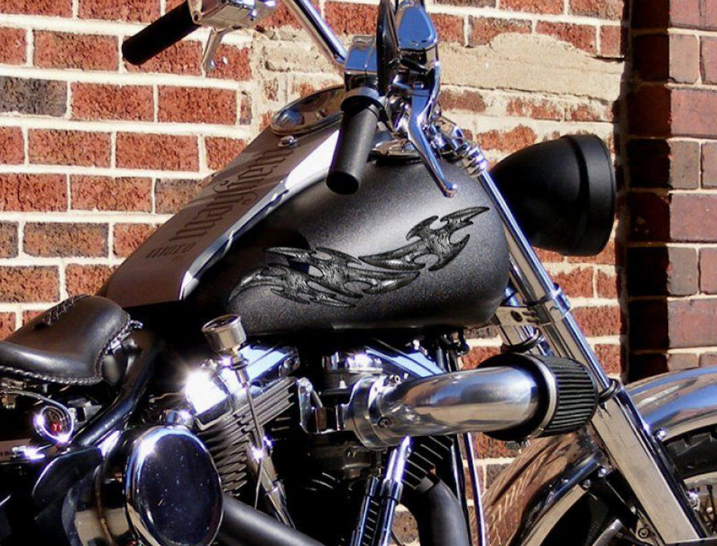 Motorcycle Sticker, Tribal Decal Full Color Crotch Rocket Graphics, Weapon Chopper Vinyl, Tribal Bike Graphics, Aufkleber motorrad,