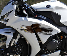 Load image into Gallery viewer, US Bald Eagle street racing graphic decal, Full color tribal vinyl sticker, Crotch rocket street racing graphic design, Full chopper wrap