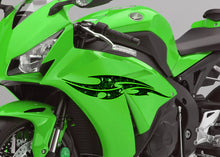 Load image into Gallery viewer, Skull Chopper Vinyl Decal, Full Color Crotch Rocket Graphics, Skull Bike Sticker Graphics , Skull Motorcycle Stickers, Chopper wrap design
