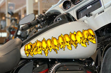 Load image into Gallery viewer, 3D Skulls Motorcycle Stickers, Chopper Wrap Design, Skulls Bike Vinyl Decal, Full Color Crotch Rocket Graphics, Skulls Bike Sticker
