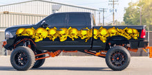 Load image into Gallery viewer, 3D Skulls Car Vinyl Decal, Full Color Car Side Graphics, Skull Racing Stripes Sticker, Tribal Skulls Car Wrap, One Part Mirrored