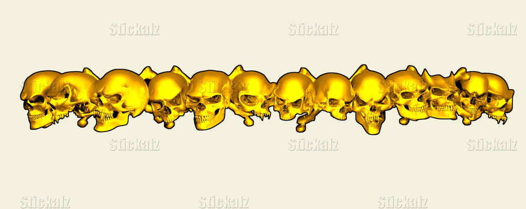 Tribal Skulls Racing Stripes Vinyl Decal, Skull Full Color Car Vinyl Design, Skulls Car Wrap, Skull Car Vinyl Sticker, Great 3D Car Decal