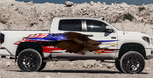 Load image into Gallery viewer, US Flag Car Side Graphics , US Pride Car Vinyl Full Color Decal, American pride car side design, Bald Eagle vinyl side wrap