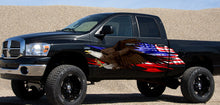 Load image into Gallery viewer, Big flag decals, Full Color US Eagle Car Side Graphics, USA Flag Car Vinyl, US Bald Eagle Car Vinyl Sticker