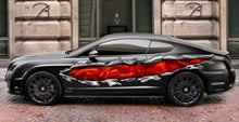 Load image into Gallery viewer, Fire Dragon Car Wrap, Lizard Full Color Vinyl Design, Dragon Street Racing Car Vinyl Sticker, Tribal Lizard Car Vinyl Graphics