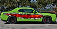 Load image into Gallery viewer, Fire Dragon Car Wrap, Lizard Full Color Vinyl Design, Dragon Street Racing Car Vinyl Sticker, Tribal Lizard Car Vinyl Graphics
