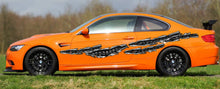 Load image into Gallery viewer, Full color Car side graphics, Skull Car vinyl decal, Flag Car side wrap, Tribal 3D Skull racing stripes, Car vinyl full color tribal skulls