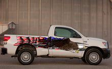 Load image into Gallery viewer, US Pride Car Vinyl Decal, USA Flag Full Color Car Side Graphics, US Flag Car Side Wrap, American pride Ripped Metal Car Vinyl Design