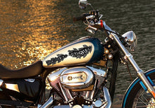 Load image into Gallery viewer, Checkered flag decal for Motorcycle Racing flag Racing Bike wrap Flag Sport Bike vinyl Tribal skulls street racing graphic