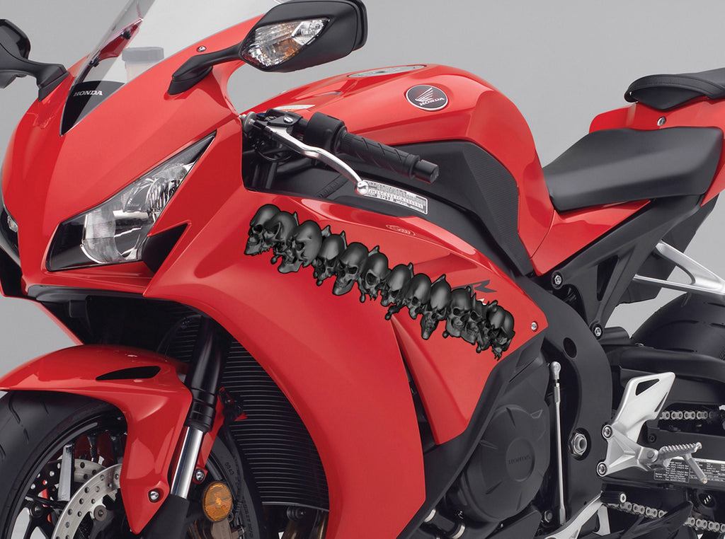 Scull decal for Motorcycle Scull Racing Bike wrap Scull Sport Bike vinyl Scull Bike graphics sticker Tribal skulls street racing graphic