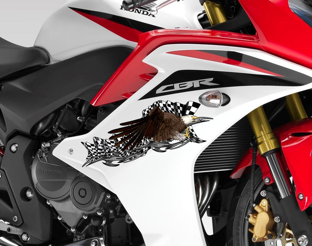 US eagle Decal Full Color Crotch Rocket Graphics, Weapon Chopper Vinyl, American pride Bike Graphics, Patriotic Motorcycle Sticker