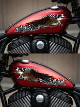 Load image into Gallery viewer, Checkered flag decal for Motorcycle Weapon Racing Bike wrap US eagle Sport Bike vinyl Weapon Bike graphics sticker
