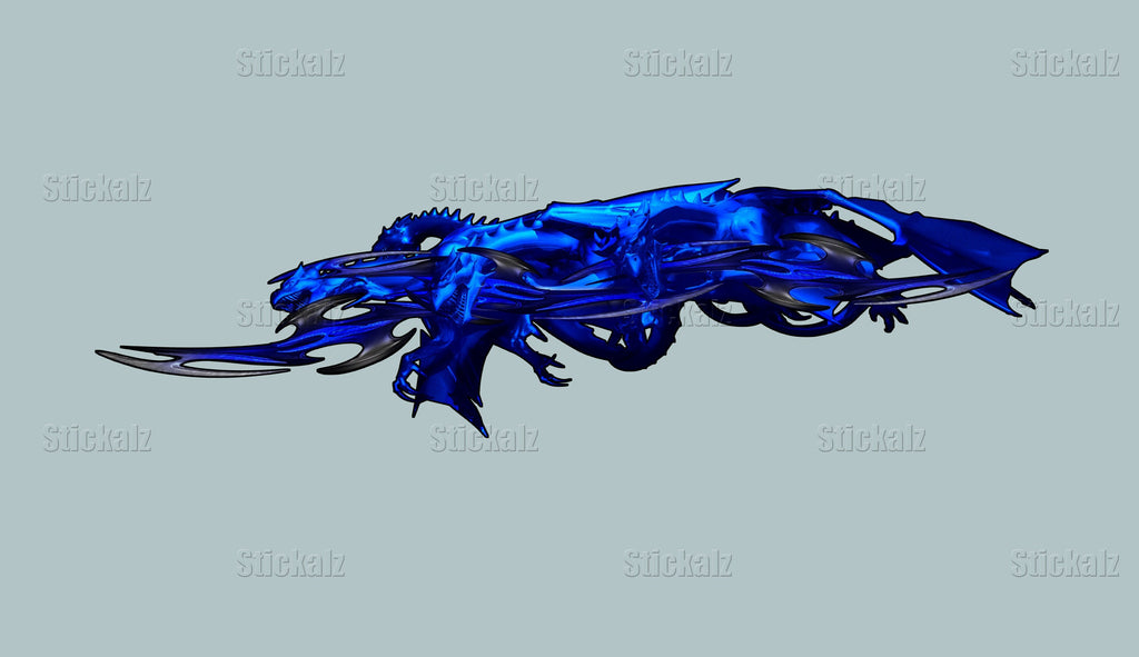 Dragons car wrap, Dragon ripped metal car vinyl decal, Dragons car side design, 3D Dragon vinyl side sticker