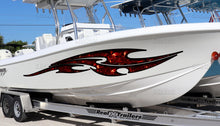 Load image into Gallery viewer, 3D Scull Boat Graphics Ripped Metal Full Color Speed Boat Vinyl Design, Scull Cigar Boat Wrap, Yacht Vinyl, Watercraft Sticker Design