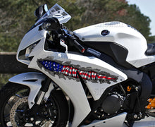 Load image into Gallery viewer, American flag decal for Motorcycle US flag Racing Bike wrap US flag Sport Bike vinyl US flag Bike graphics sticker
