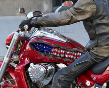 Load image into Gallery viewer, American flag decal for Motorcycle US flag Racing Bike wrap US flag Sport Bike vinyl US flag Bike graphics sticker