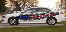 Load image into Gallery viewer, Full color Car side graphics USA Flag vinyl side graphics Racing stripes American flag decor for jeep