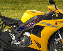 Load image into Gallery viewer, US Flag Crotch Rocket Wrap, Amirian flags Bike Vinyl, USA Chopper Graphics, 3D Graphics of a Motorcycle sticker