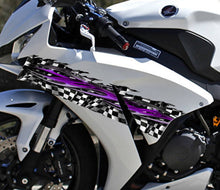 Load image into Gallery viewer, 3D Checkered flag Bike Vinyl, Racing flag Motorcycle Stickers and Decals, Tribal flag Racing Stripes Wrap, Bike decor-Used as Car Decals