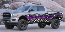 Load image into Gallery viewer, Ripped Metal Checkered Flag Car Graphic, Racing Flag Car Side Wrap, Full Color Car Side Decal, Checkered Flag Car Vinyl Design