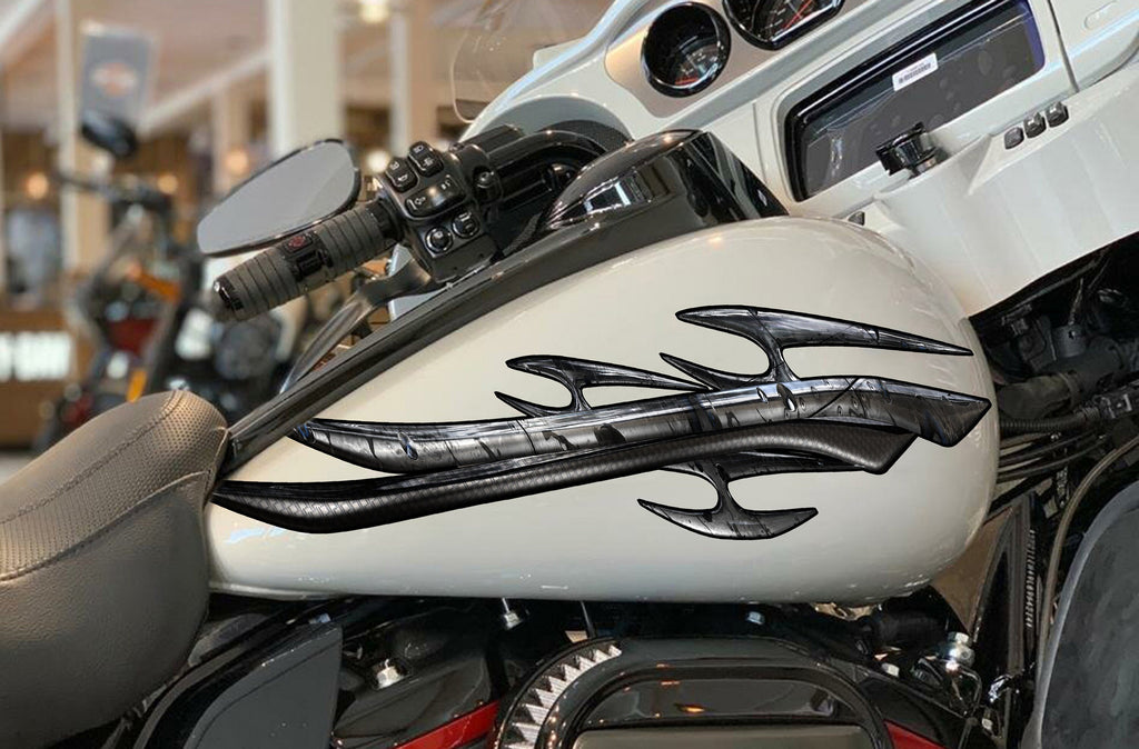 Tribal bike vinyl sticker, Crotch rocket vinyl wrap, Tribal crotch rocket decal, Chopper vinyl graphics, Tribal Crotch rocket side design