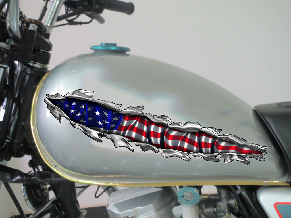 American Flag Bike Decal, US flag Racing Bike Motorcycle Wrap, US Flag Sport Bike Vinyl Sticker, US flag Bike Graphics Sticker