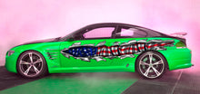 Load image into Gallery viewer, American Flag full color car side graphics, USA Flag car vinyl sticker, Patriotic car decals, Big flag decals, US Flag side wrap