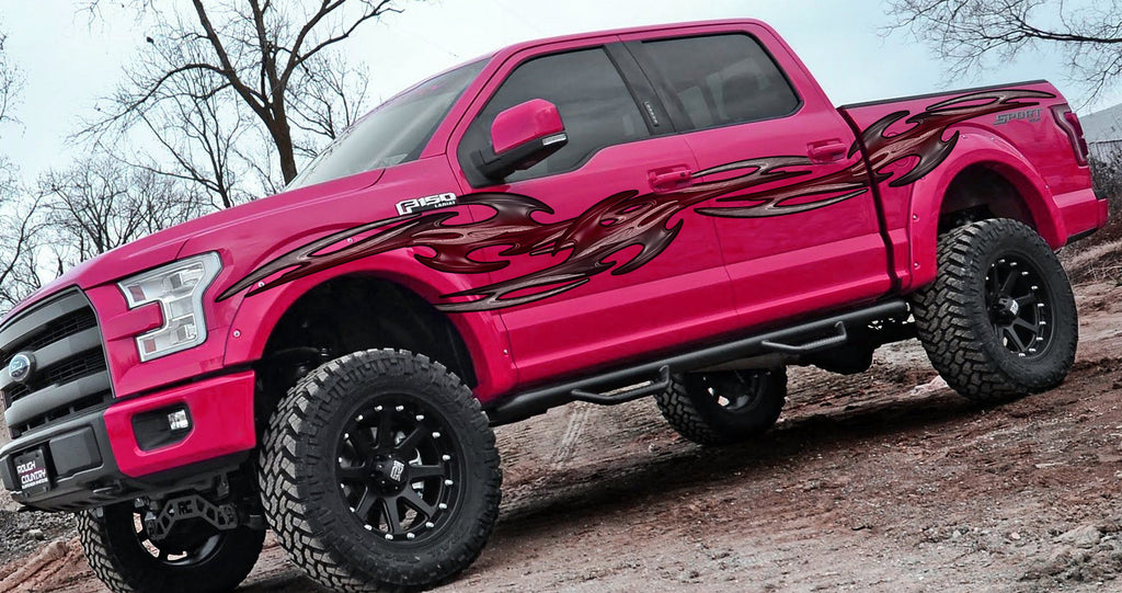 Tribal truck vinyl decal, Tribal truck full color vinyl, Tribal car vinyl side sticker, Tribal street racing graphics, Truck vinyl wrap