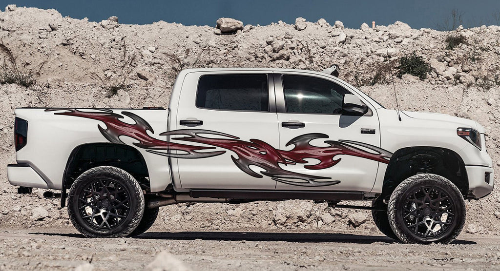 Tribal truck vinyl decal, Tribal truck full color vinyl, Tribal car vinyl side sticker, Tribal street racing graphics, Truck vinyl wrap