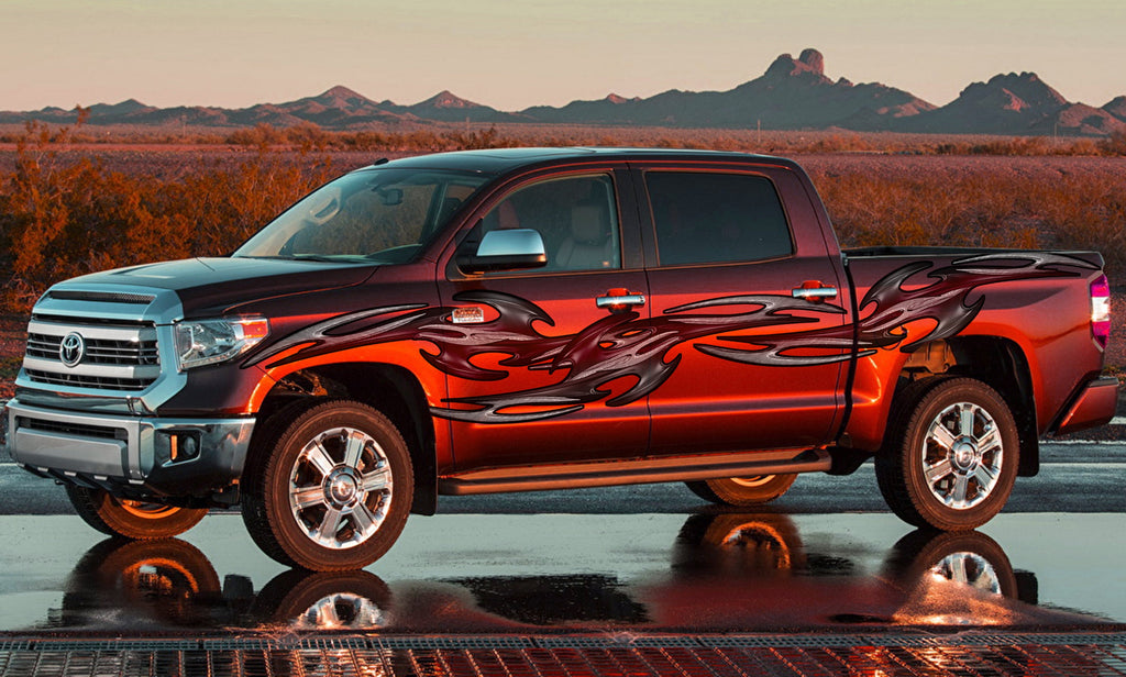 Tribal truck vinyl decal, Tribal truck full color vinyl, Tribal car vinyl side sticker, Tribal street racing graphics, Truck vinyl wrap