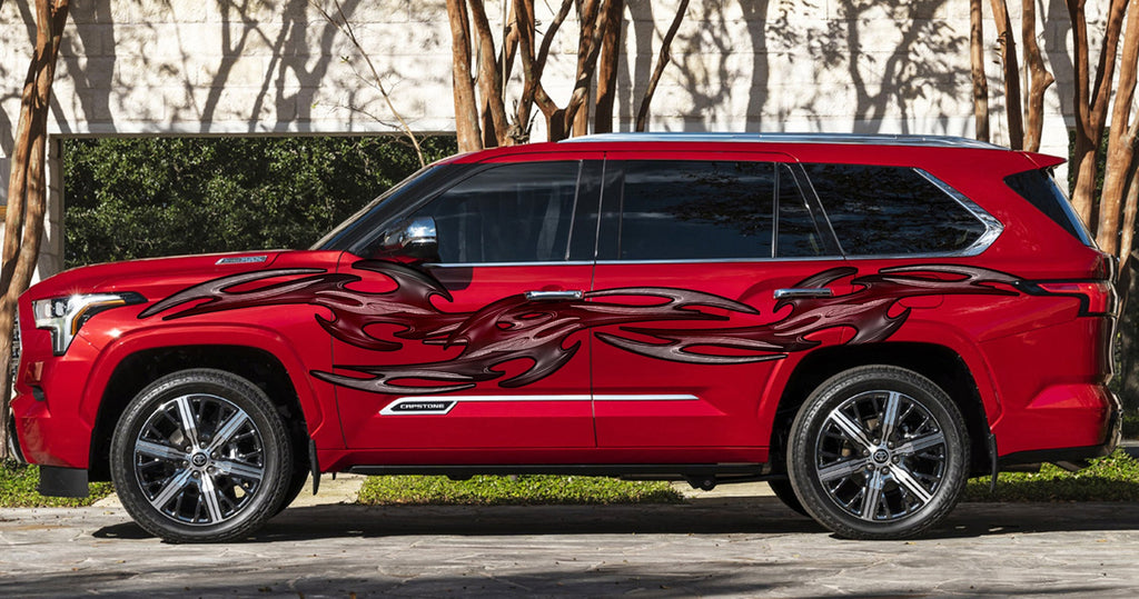 Tribal truck vinyl decal, Tribal truck full color vinyl, Tribal car vinyl side sticker, Tribal street racing graphics, Truck vinyl wrap