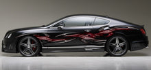 Load image into Gallery viewer, Tribal Car vinyl sticker, 3D Tribal racing stripes car vinyl wrap, Full color car vinyl decal, Tribal Car design, Auto vinyl decal