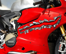 Load image into Gallery viewer, Ripped Metal Bike Vinyl Sticker, Ripped Metal Bike Side Decal, Ripped Metal Motorcycle Vinyl Side Wrap, Ripped Metal Bike Wrap Graphics