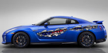Load image into Gallery viewer, US Flag car wrap, American Pride Ripped Metal full color car vinyl design, USA Flag car vinyl decal, Patriotic car vinyl side sticker