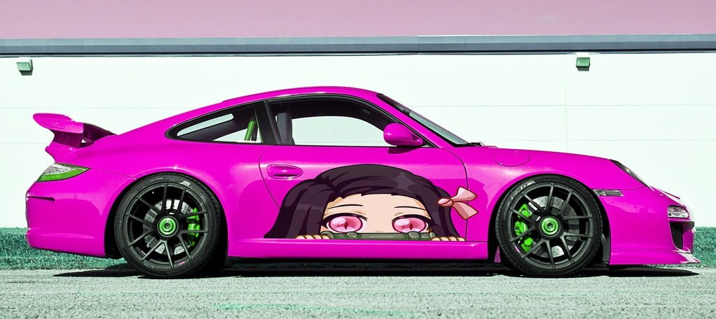 Anime Car Vinyl Sticker, Anime Girl Car Wrap, Manga Car Vinyl Graphics, Anime Car Stickers, Japanese Car Decals, Large Vehicle Graphics