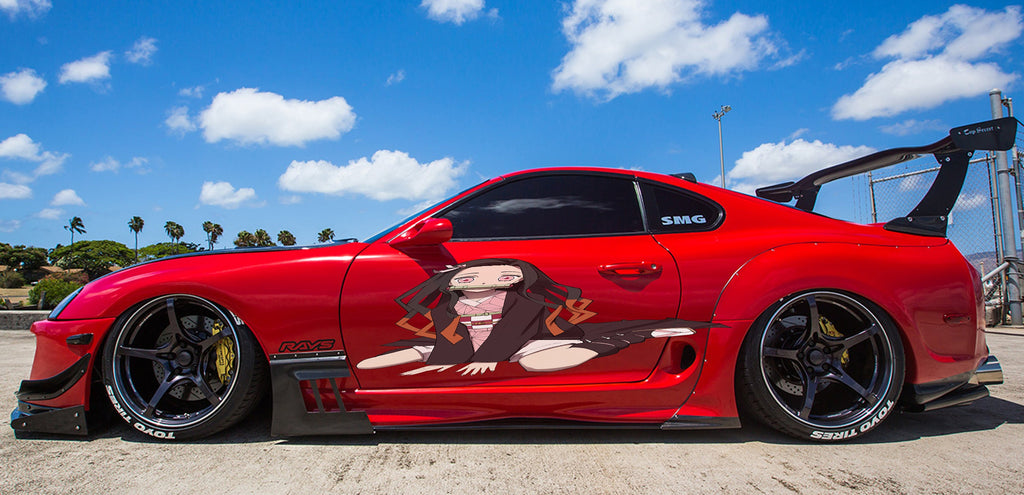 Anime Girl Car Wrap, Anime Car Sticker, Manga Car Vinyl Graphics, Anime Car Stickers, Japanese Car Decals, Japanese Anime Vehicle Livery