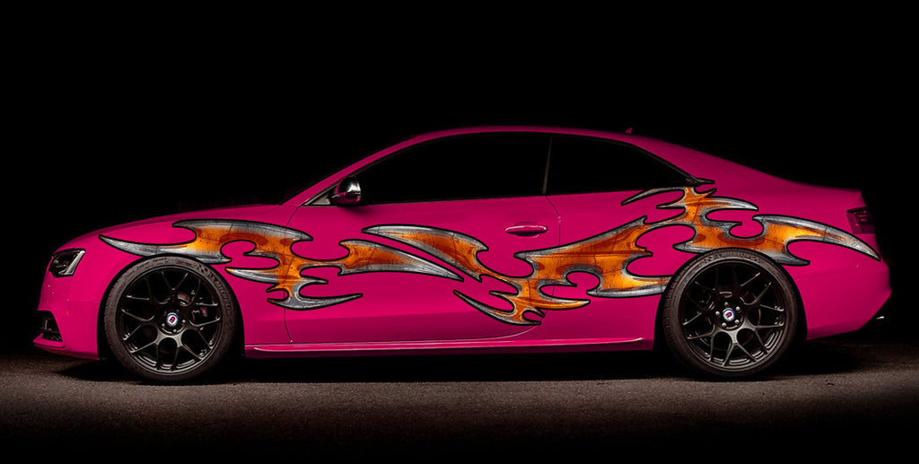 3D Tribal Car Wrap, Tribal Car Decal, 3D Tribal Car Sticker, 3D Tribal Car Graphics, 3D Tribal Racing Stripes Vinyl Decal