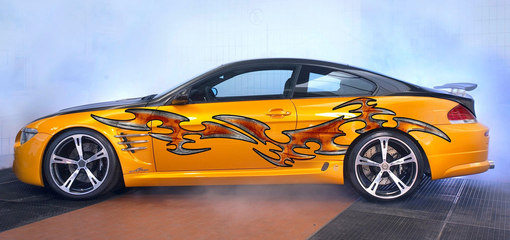 3D Tribal Car Wrap, Tribal Car Decal, 3D Tribal Car Sticker, 3D Tribal Car Graphics, 3D Tribal Racing Stripes Vinyl Decal