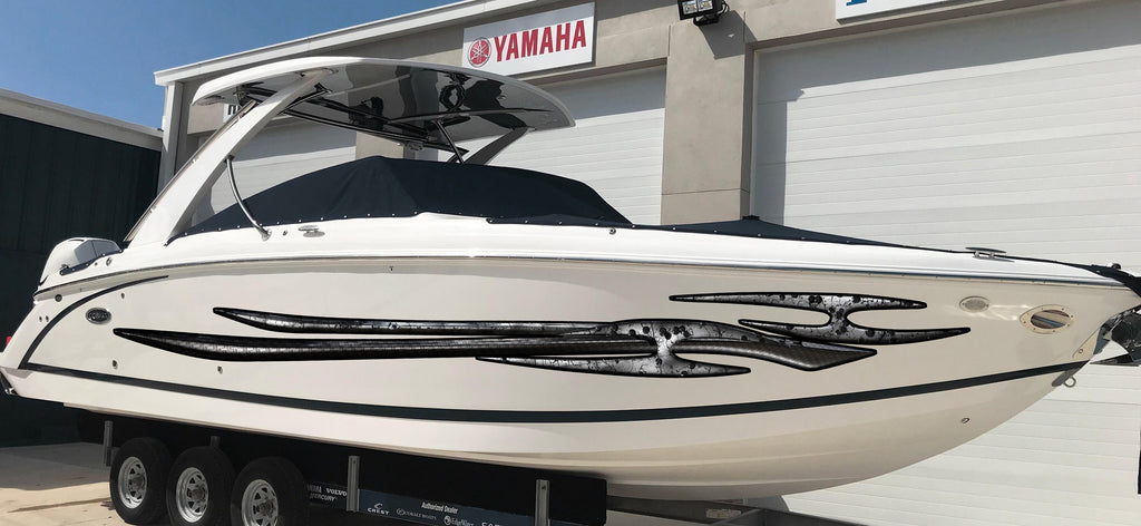 Tribal Boat Wrap, Tribal Speed Boat Vinyl Decal, 3D Graphic Yacht Decal, Watercraft Sticker, Tribal Boat Side Design