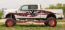 Load image into Gallery viewer, Checkered Flag Truck Wrap, Racing Flag Truck Vinyl, Racing Flag Car Vinyl Decal, Racing Flag Ripped Metal Full Color Car Vinyl Design