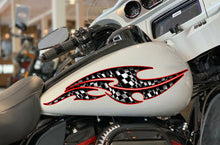 Load image into Gallery viewer, Checkered Flag Bike Vinyl Graphics, Checkered Flag Bike Sticker, Checkered Flag Dirt Bike Full Color Vinyl Sticker Sport Bike Decal Graphics