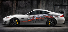 Load image into Gallery viewer, Dragons Car Wrap, Dragons Car Vinyl Decal, Lizard Car Vinyl Sticker, 3D Dragon Full Color Car Side Graphics, Lizard Car Side Design