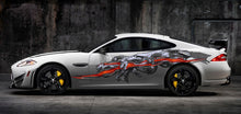 Load image into Gallery viewer, Dragons 3D Car Wrap, Lizard Full Color Vinyl Design, Dragon Street Racing Car Vinyl Sticker, Tribal Lizard Car Vinyl Graphics
