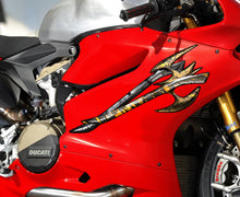 Load image into Gallery viewer, Copy of 3D Tribal Bike Vinyl Graphics, Tribal Bike Sticker, Dirt Bike Tribal Sticker, Sport Bike Tribal Graphics, 3D Tribal Motorcycle Decal